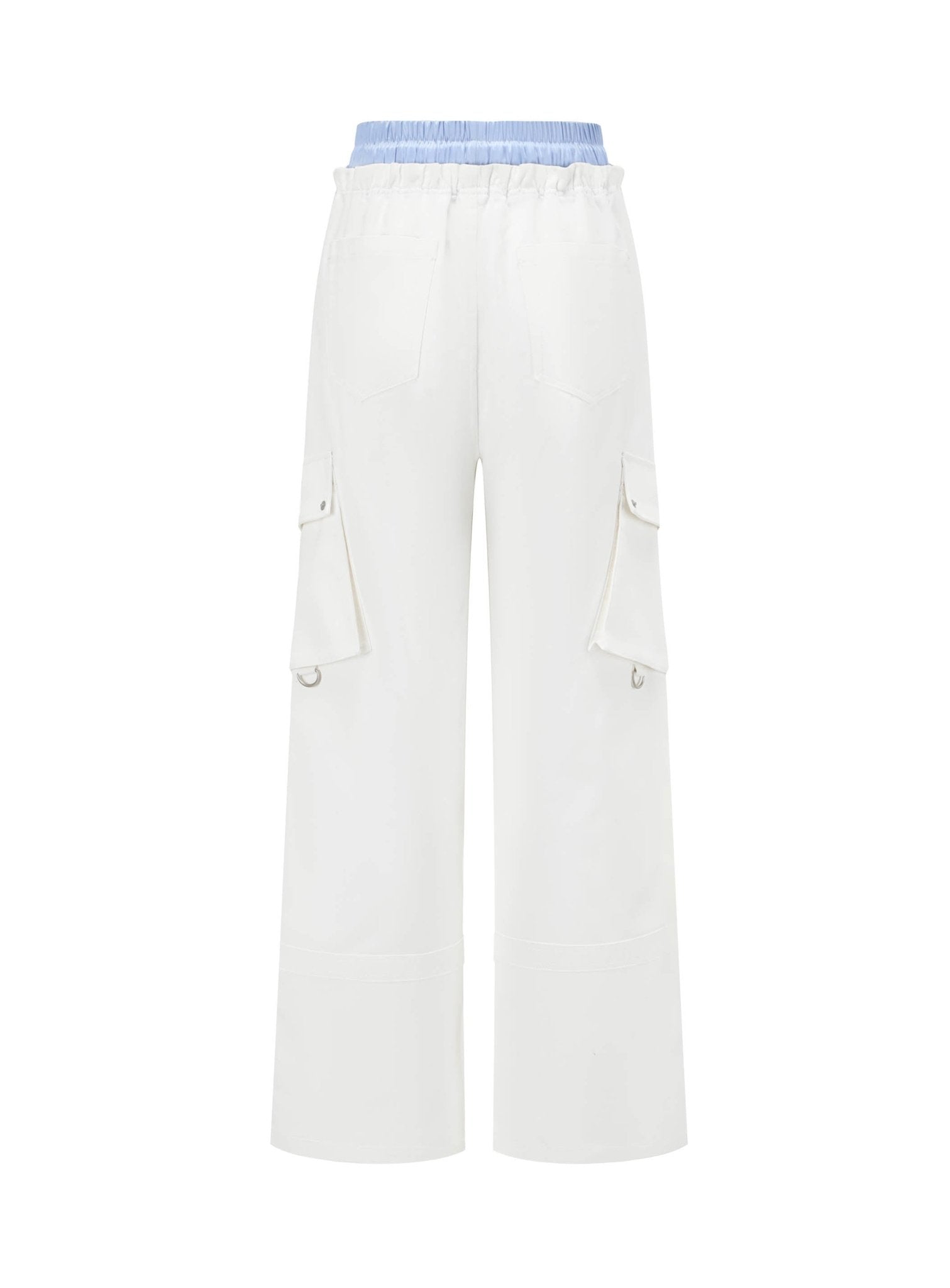 Alexia Sandra Paperbag - Waist Cargo Trousers in White | MADA IN CHINA