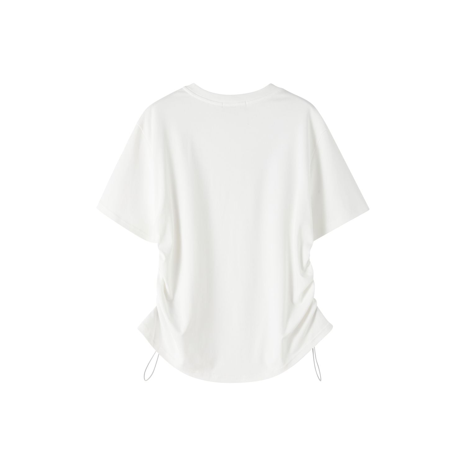 SOMESOWE Pearl Necklace Drawstring T - shirt in White | MADA IN CHINA