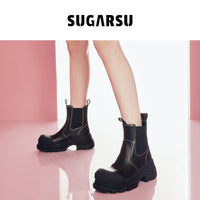 Sugar Su Phantom Butterfly Mary Jane Thick Sole Shoes Black | MADA IN CHINA