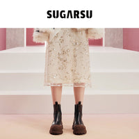 Sugar Su Phantom Butterfly Mary Jane Thick Sole Shoes Coffee | MADA IN CHINA