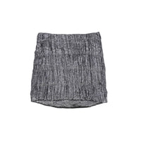 ilEWUOY Pleated Quilted Short Skirt in Silver | MADA IN CHINA