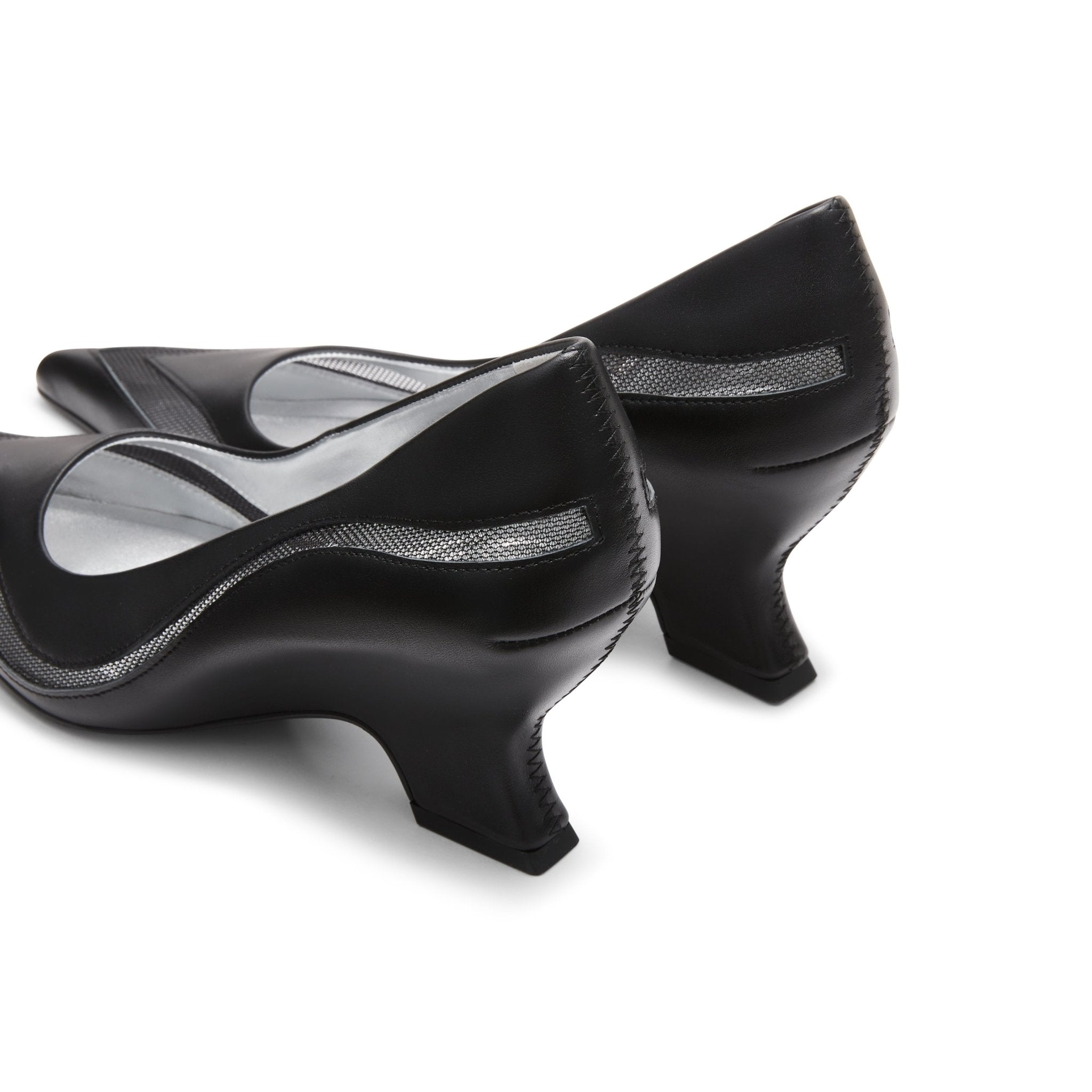 LOST IN ECHO Pointed Toe Spliced Shaped Heels in Black | MADA IN CHINA