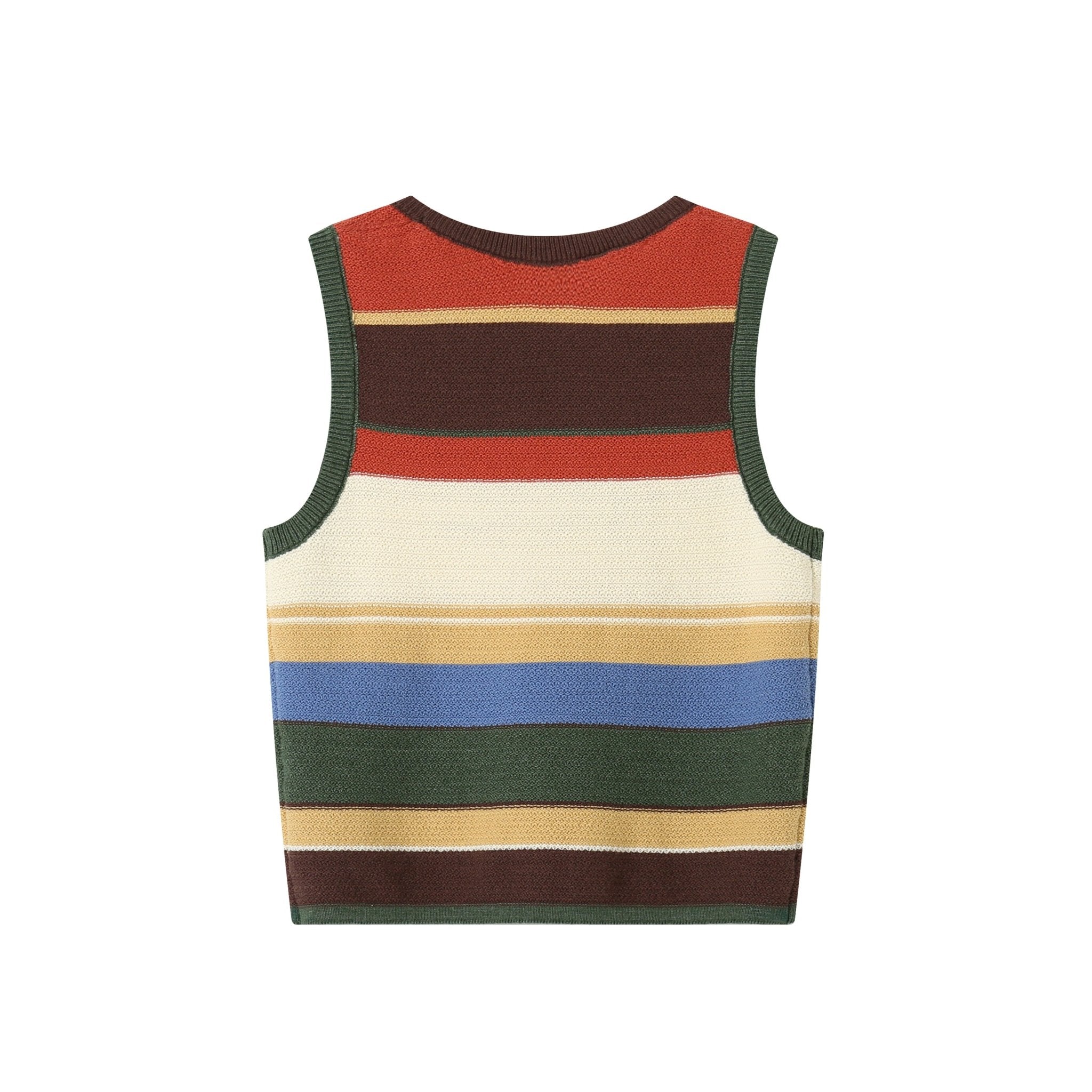 SOMESOWE Rainbow Embroidered Knitted Tank Top | MADA IN CHINA