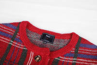 RYRANYI Red Mohair Knitting Cardigan | MADA IN CHINA