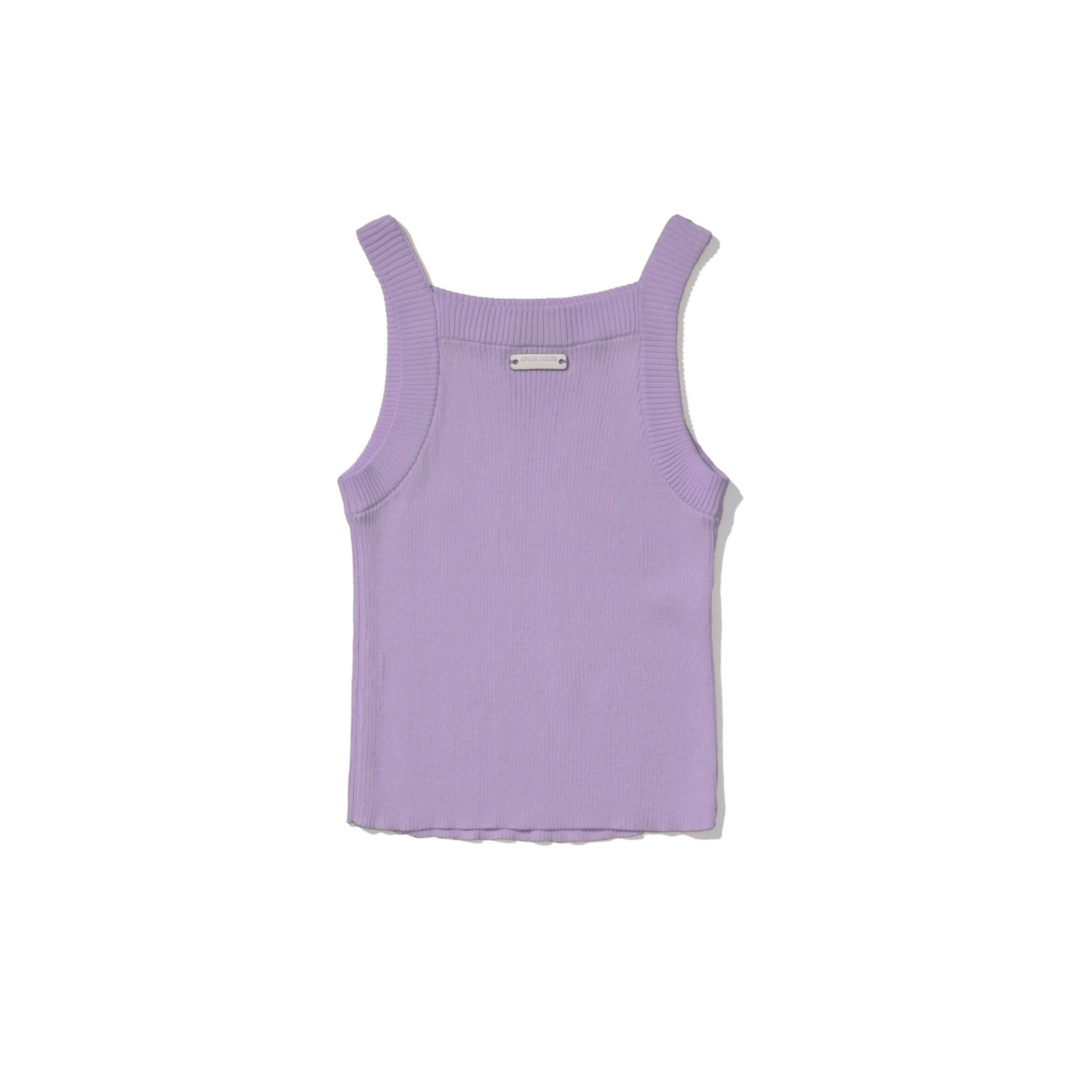 CPLUS SERIES Rib Knit Vest with Square Neck in Light Purple | MADA IN CHINA