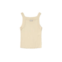 CPLUS SERIES Rib Knit Vest with Square Neck in Off-white | MADA IN CHINA