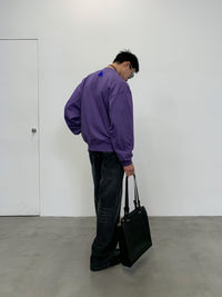 ARCH Ribbon Structured Sweatshirt Purple | MADA IN CHINA