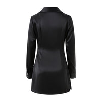 DIANA VEVINA Rose Brooch Acetate Dress Black | MADA IN CHINA
