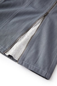 LOST IN ECHO Sequined Denim Fishtail Skirt in Grey | MADA IN CHINA