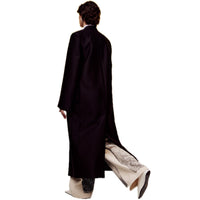 ilEWUOY Silk Wool Suit Style Long Coat With Belt | MADA IN CHINA
