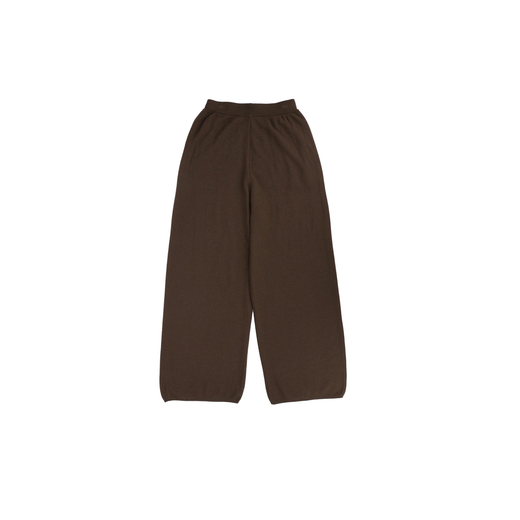 ilEWUOY Silk Wool Wide-leg Pants in Brown | MADA IN CHINA