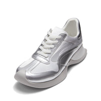 LOST IN ECHO Silver Retro Running Shoes with Raised Toes | MADA IN CHINA