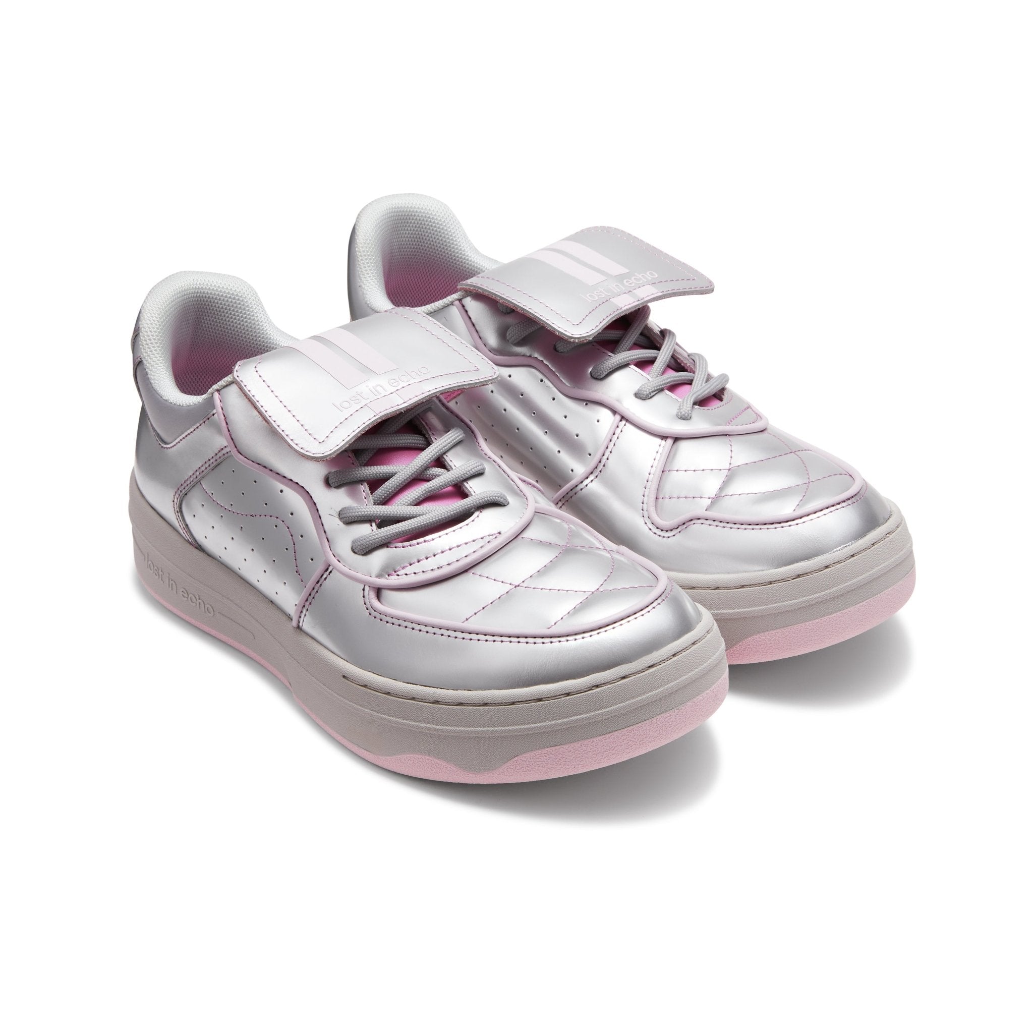 LOST IN ECHO Silver Thick Sole Skateboard Shoes | MADA IN CHINA