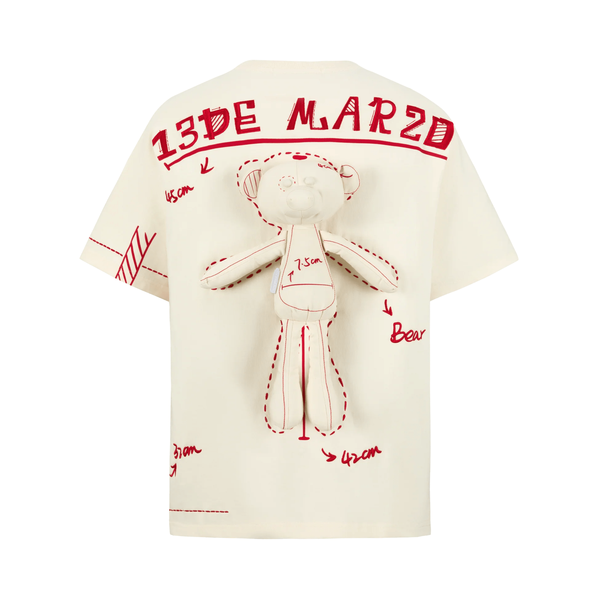 13DE MARZO Sketch Line T - shirt Beige | MADA IN CHINA