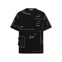13DE MARZO Sketch Line T - shirt Black | MADA IN CHINA