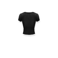 NAWS Slim Fit Jersey Embroidered Short T - Shirt Black | MADA IN CHINA
