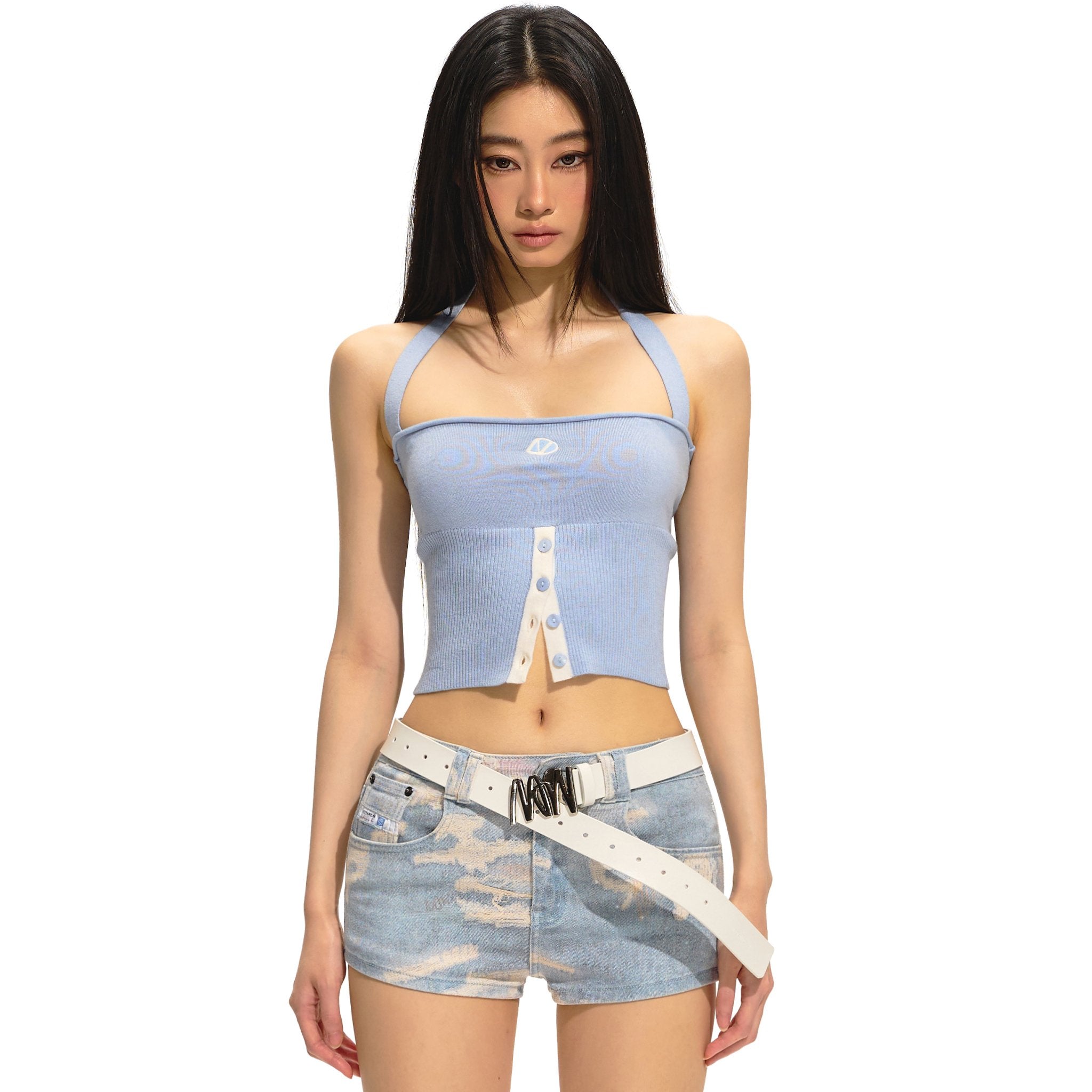 NAWS Slouchy Suspenders Blue | MADA IN CHINA