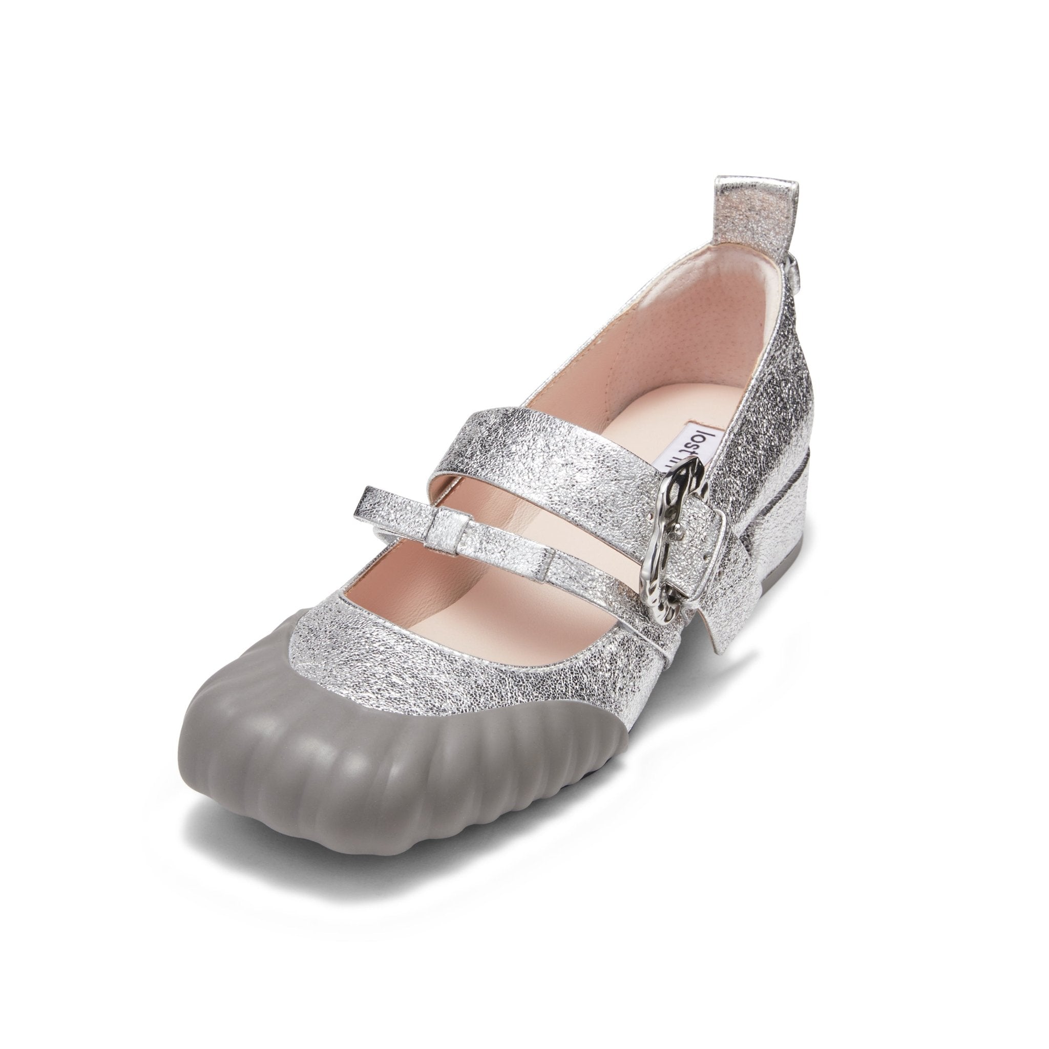 LOST IN ECHO Square - toe Ballet Shoes in Silver | MADA IN CHINA