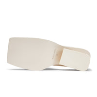 LOST IN ECHO Square Toe Thick - heel Mule Slippers in White | MADA IN CHINA