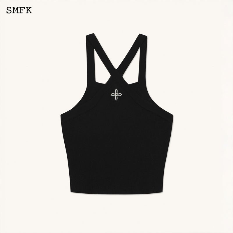 SMFK Temple Chinese Bandeau Sporty Top Black | MADA IN CHINA