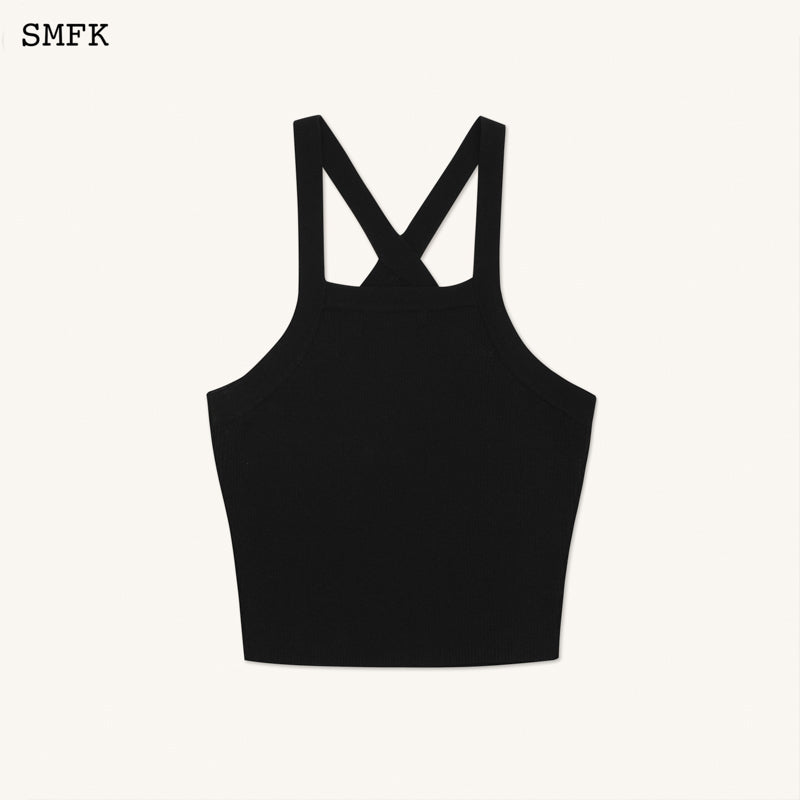 SMFK Temple Chinese Bandeau Sporty Top Black | MADA IN CHINA