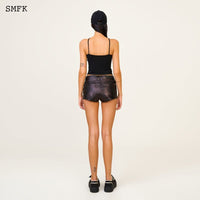 SMFK Temple Traditional Black Knitted Cross Sling Top | MADA IN CHINA