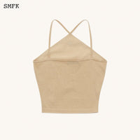 SMFK Temple Traditional Knitted Cross Sling Top Sand | MADA IN CHINA