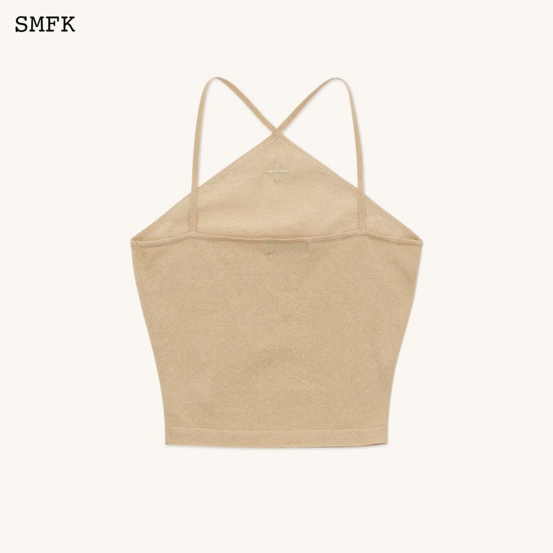 SMFK Temple Traditional Knitted Cross Sling Top Sand | MADA IN CHINA