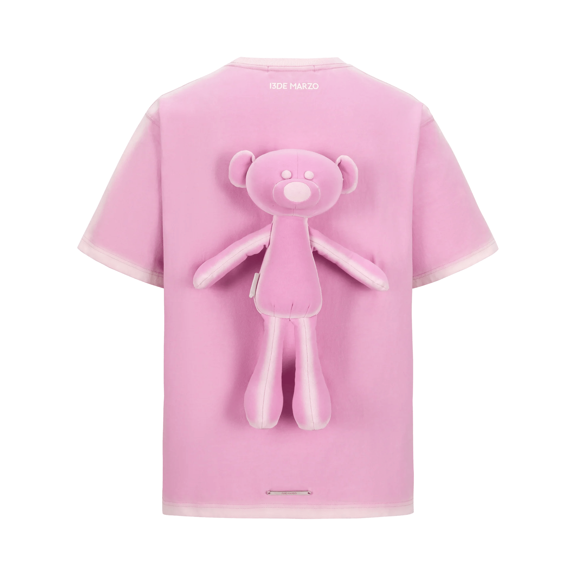 13DE MARZO Thick Outline Sketch T - shirt Pink | MADA IN CHINA