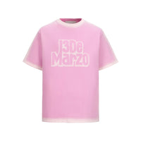 13DE MARZO Thick Outline Sketch T - shirt Pink | MADA IN CHINA