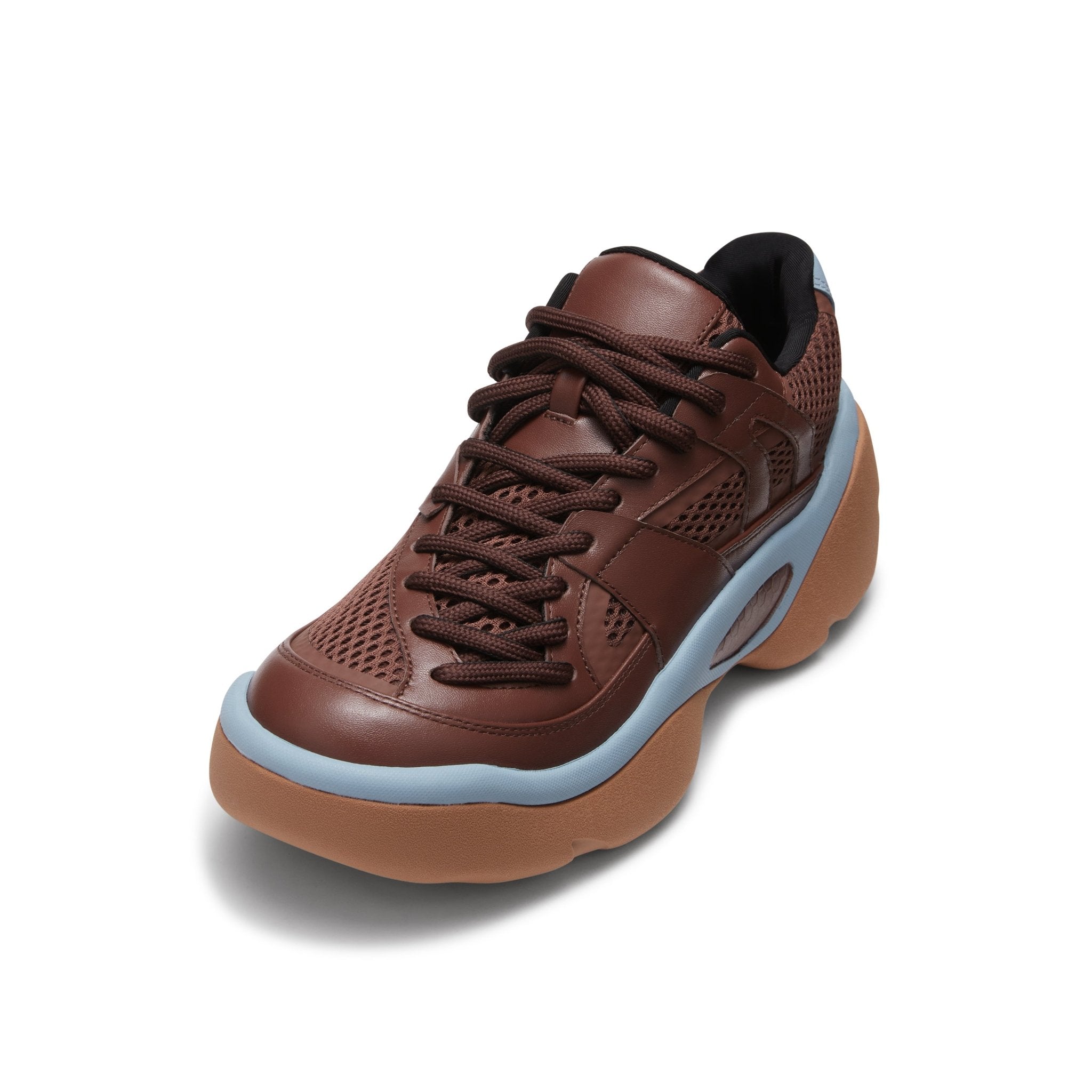 LOST IN ECHO Thick Sole Stitching Sneakers in Dark Brown | MADA IN CHINA