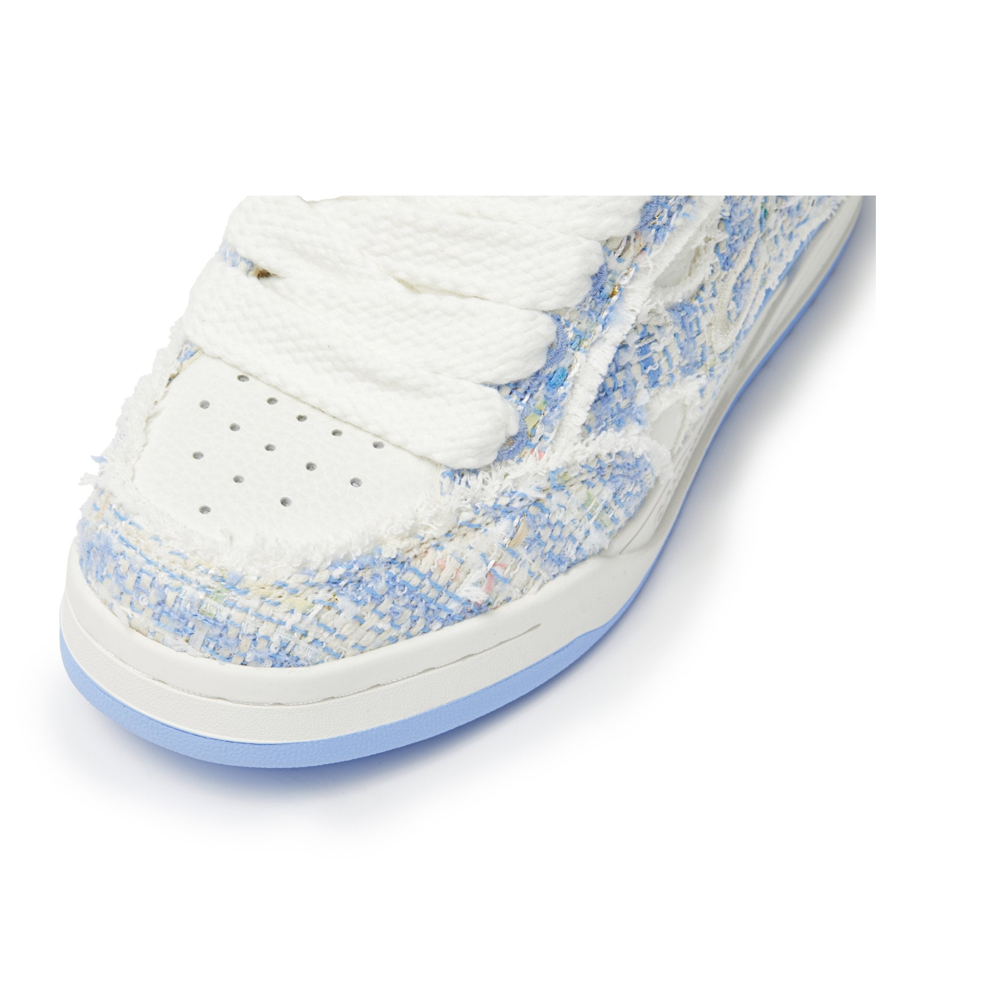 CANDYDONDA Tweed Blue Curbmelo Sneaker | MADA IN CHINA