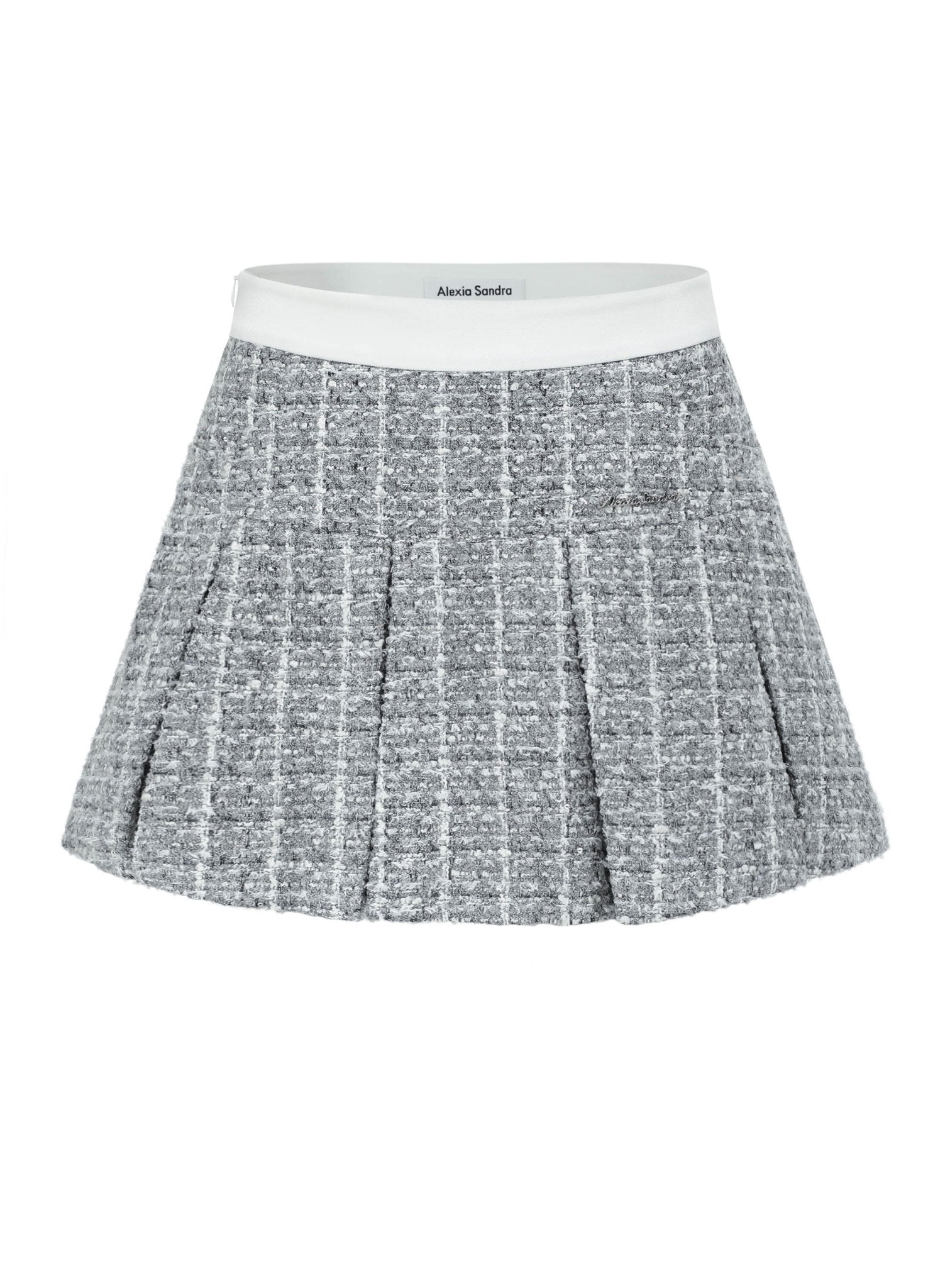 ALEXIA SANDRA Tweed Mini Skirt Grey | MADA IN CHINA