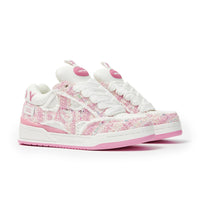 CANDYDONDA Tweed Pink Curbmelo Sneaker | MADA IN CHINA