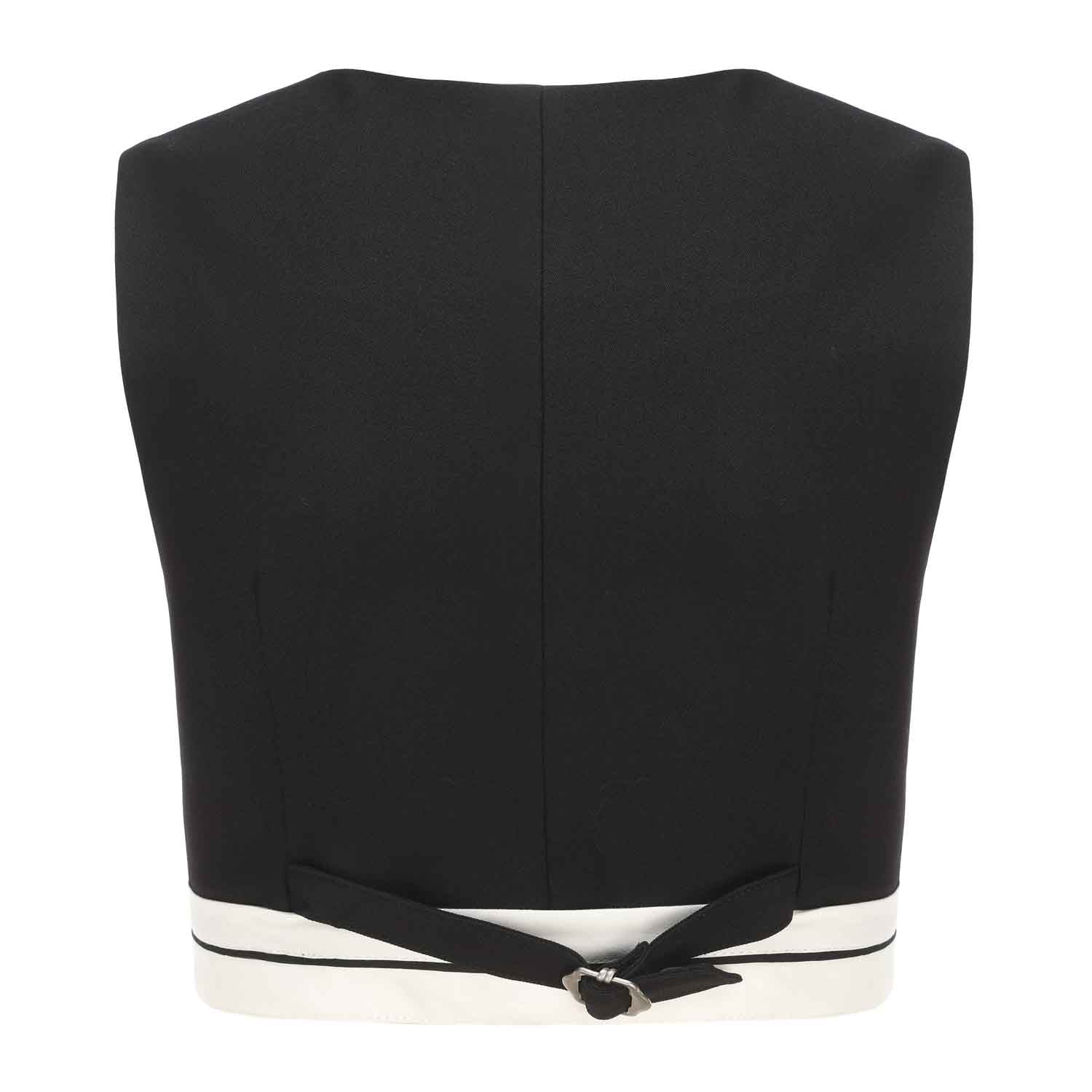 ARTE PURA Vest With White Edges In Black | MADA IN CHINA
