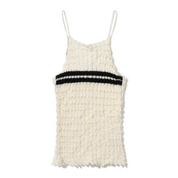 CPLUS SERIES Waffle Textured Knit Vest With Square Neck White | MADA IN CHINA