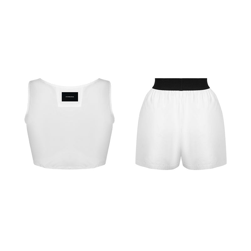 UNAWARES Wardrobe Lightweight Short Set White | MADA IN CHINA
