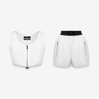 UNAWARES Wardrobe Lightweight Short Set White | MADA IN CHINA