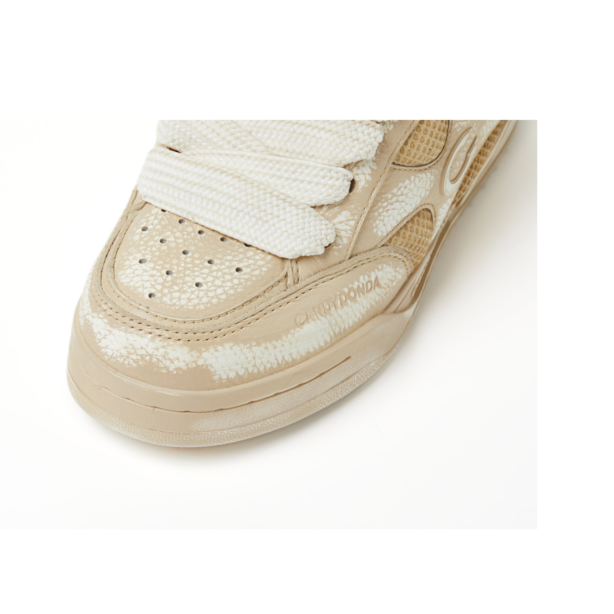 CANDYDONDA Washed Brown Curbmelo Sneaker | MADA IN CHINA