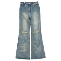 CPLUS SERIES Washed Distressed Bootcut Jeans | MADA IN CHINA