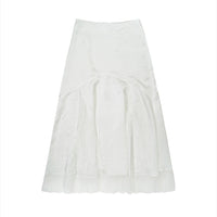 FENGYI TAN White Acetate Lace Skirt | MADA IN CHINA