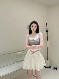THREE QUARTERS White Bow Waist Head Pod Cake Dress | MADA IN CHINA
