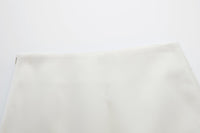 Maca kaka White Brocade Velvet Skirt | MADA IN CHINA