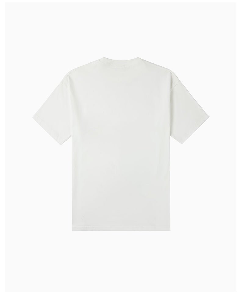 CHARLIE LUCIANO White Burning Angel Logo Short - Sleeved T - Shirt | MADA IN CHINA