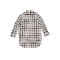 CPLUS SERIES White Checked Blouse | MADA IN CHINA