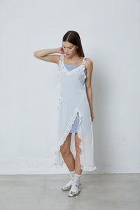 FENGYI TAN White Double-layered Cutout Dress | MADA IN CHINA