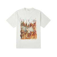 CHARLIE LUCIANO White Fire Angel Vintage Short - Sleeved T - Shirt | MADA IN CHINA