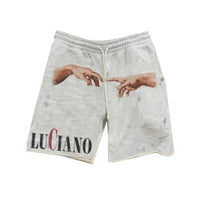 CHARLIE LUCIANO White Hand of God Vintage Shorts | MADA IN CHINA