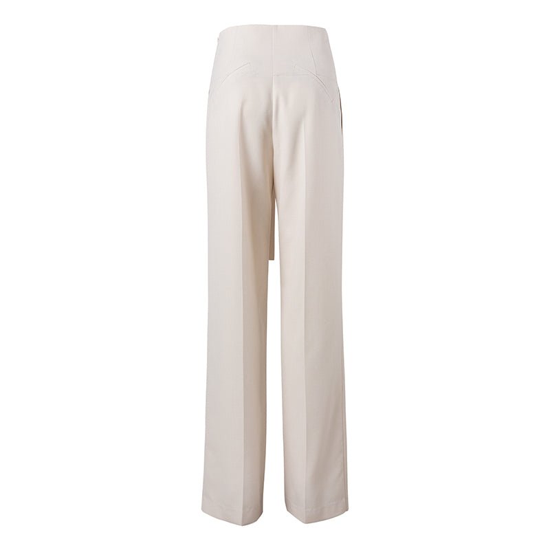Ther. White High-waisted Tailored Trousers | MADA IN CHINA