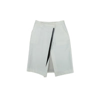 ilEWUOY White Knotted Cotton Printed Skirt | MADA IN CHINA